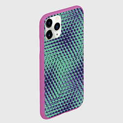 Чехол iPhone 11 Pro матовый Геометрическая абстракция линий, цвет: 3D-фиолетовый — фото 2
