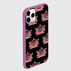 Чехол iPhone 11 Pro матовый Буддистские символы - японские атрибуты, цвет: 3D-фиолетовый — фото 2