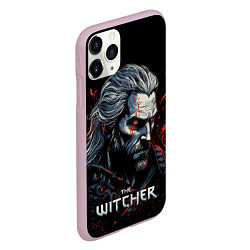 Чехол iPhone 11 Pro матовый The Witcher blood, цвет: 3D-розовый — фото 2