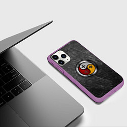 Чехол iPhone 11 Pro матовый Три слезы бога на камне, цвет: 3D-фиолетовый — фото 2