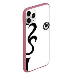 Чехол iPhone 11 Pro матовый Chelsea sport fc, цвет: 3D-малиновый — фото 2