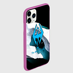 Чехол iPhone 11 Pro матовый The Elder Scrolls краски текстура, цвет: 3D-фиолетовый — фото 2