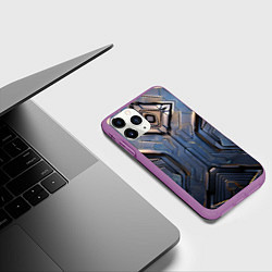 Чехол iPhone 11 Pro матовый Стальная броня землянина, цвет: 3D-фиолетовый — фото 2