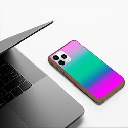 Чехол iPhone 11 Pro матовый Градиент цветной, цвет: 3D-коричневый — фото 2