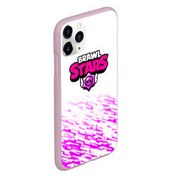 Чехол iPhone 11 Pro матовый Brawl stars neon texture, цвет: 3D-розовый — фото 2