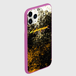 Чехол iPhone 11 Pro матовый Cyberpunk текстура краски, цвет: 3D-фиолетовый — фото 2