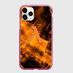 Чехол iPhone 11 Pro матовый Half life abstraction, цвет: 3D-малиновый