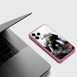 Чехол iPhone 11 Pro матовый Warhammer 40000 space marine 2 poster, цвет: 3D-малиновый — фото 2