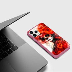 Чехол iPhone 11 Pro матовый Катрина Санта Муэрте, цвет: 3D-малиновый — фото 2