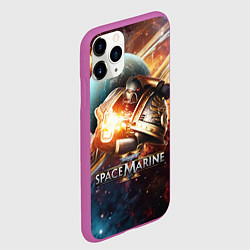 Чехол iPhone 11 Pro матовый Warhammer 40000 space marine 2, цвет: 3D-фиолетовый — фото 2