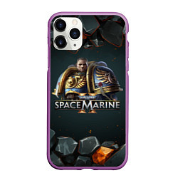 Чехол iPhone 11 Pro матовый Captain Titus Warhammer 40000 space marine 2, цвет: 3D-фиолетовый