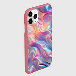 Чехол iPhone 11 Pro матовый Перламутровый голографический градиент, цвет: 3D-малиновый — фото 2
