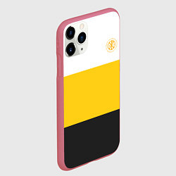 Чехол iPhone 11 Pro матовый Сокрушу пред Ним врагов Его Хризма желтая Патриоты, цвет: 3D-малиновый — фото 2