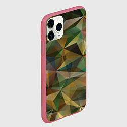 Чехол iPhone 11 Pro матовый Милитари абстракция стекло, цвет: 3D-малиновый — фото 2
