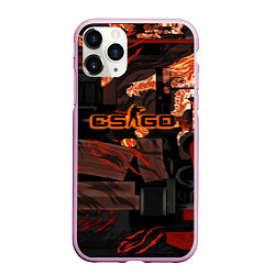 Чехол iPhone 11 Pro матовый CSGO howl kase, цвет: 3D-розовый