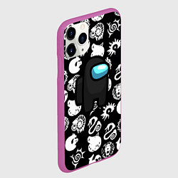 Чехол iPhone 11 Pro матовый Among us anime, цвет: 3D-фиолетовый — фото 2