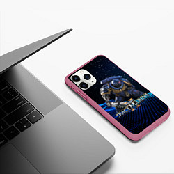 Чехол iPhone 11 Pro матовый Warhammer 40000 space marine 2 ультрамарин, цвет: 3D-малиновый — фото 2