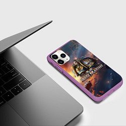 Чехол iPhone 11 Pro матовый Warhammer 40000 space marine 2 Captain Titus, цвет: 3D-фиолетовый — фото 2