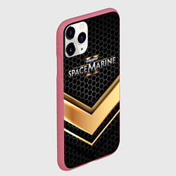 Чехол iPhone 11 Pro матовый Warhammer 40000 space marine 2 лого, цвет: 3D-малиновый — фото 2