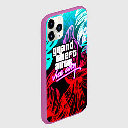Чехол iPhone 11 Pro матовый GTA vice city tropic, цвет: 3D-фиолетовый — фото 2