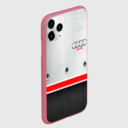 Чехол iPhone 11 Pro матовый Audi metal sport, цвет: 3D-малиновый — фото 2