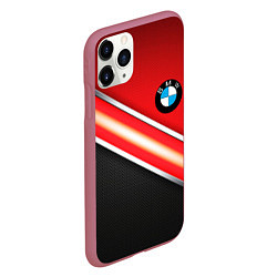 Чехол iPhone 11 Pro матовый BMW geometry steel, цвет: 3D-малиновый — фото 2