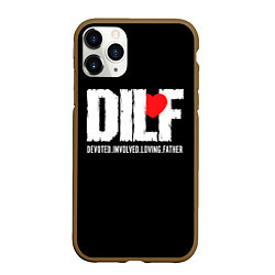 Чехол iPhone 11 Pro матовый DILF - devoted involved loving father, цвет: 3D-коричневый