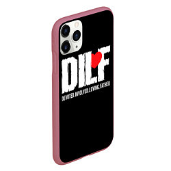 Чехол iPhone 11 Pro матовый DILF - devoted involved loving father, цвет: 3D-малиновый — фото 2