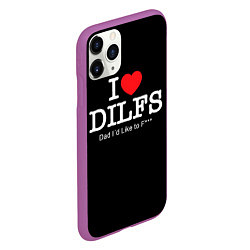 Чехол iPhone 11 Pro матовый Я люблю DILFs, цвет: 3D-фиолетовый — фото 2