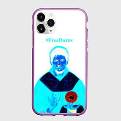Чехол iPhone 11 Pro матовый FreeDurov, цвет: 3D-фиолетовый