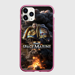 Чехол iPhone 11 Pro матовый Captain Titus Warhammer 40000 space marine 2, цвет: 3D-малиновый
