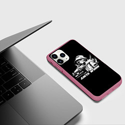 Чехол iPhone 11 Pro матовый Аниме девушка и trueno ae 86, цвет: 3D-малиновый — фото 2