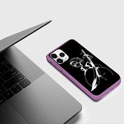 Чехол iPhone 11 Pro матовый 2B с катаной - Nier automata, цвет: 3D-фиолетовый — фото 2
