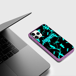 Чехол iPhone 11 Pro матовый Fortnite epic games, цвет: 3D-фиолетовый — фото 2