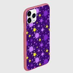 Чехол iPhone 11 Pro матовый Мелкие кляксы, цвет: 3D-малиновый — фото 2