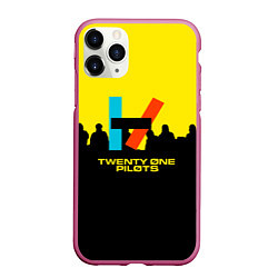 Чехол iPhone 11 Pro матовый Twenty one pilots rock steel, цвет: 3D-малиновый