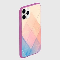 Чехол iPhone 11 Pro матовый Abstract art - triangle, цвет: 3D-фиолетовый — фото 2