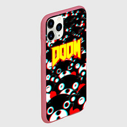Чехол iPhone 11 Pro матовый Doom anime, цвет: 3D-малиновый — фото 2
