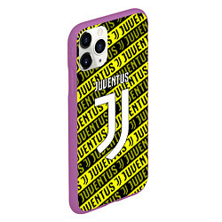 Чехол iPhone 11 Pro матовый Juventus pattern fc, цвет: 3D-фиолетовый — фото 2