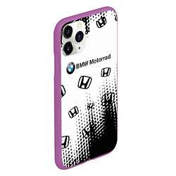 Чехол iPhone 11 Pro матовый BMW x honda pattern, цвет: 3D-фиолетовый — фото 2