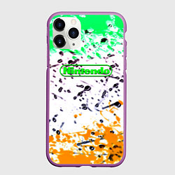 Чехол iPhone 11 Pro матовый Нинтендо краски, цвет: 3D-фиолетовый