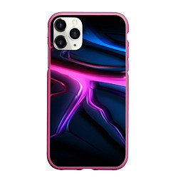 Чехол iPhone 11 Pro матовый Фиолетовая кислота текстура, цвет: 3D-малиновый