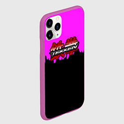 Чехол iPhone 11 Pro матовый Tekken розовая геометрия, цвет: 3D-фиолетовый — фото 2