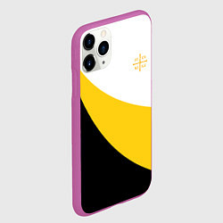 Чехол iPhone 11 Pro матовый Сокрушу пред ним врагов его малая желтая Ника Нико, цвет: 3D-фиолетовый — фото 2