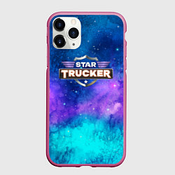 Чехол iPhone 11 Pro матовый Star Trucker logo, цвет: 3D-малиновый