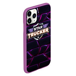 Чехол iPhone 11 Pro матовый Star Trucker логотип, цвет: 3D-фиолетовый — фото 2