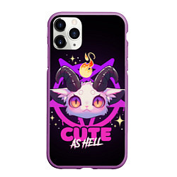 Чехол iPhone 11 Pro матовый Cute as hell, цвет: 3D-фиолетовый