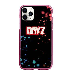 Чехол iPhone 11 Pro матовый Dayz краски боке, цвет: 3D-малиновый