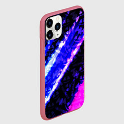 Чехол iPhone 11 Pro матовый Marshmello neon steel, цвет: 3D-малиновый — фото 2