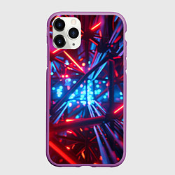 Чехол iPhone 11 Pro матовый Неоновые трубки, цвет: 3D-фиолетовый